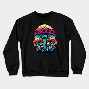 Neon Mycology Magic Tee - '70s Chromatic Fungi Series Crewneck Sweatshirt